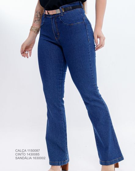 CALCA JEANS FLARE HOT PANT